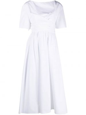 Памучна миди рокля Del Core бяло