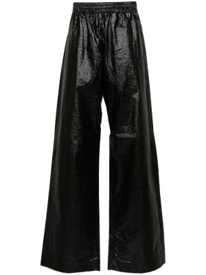 Rovné kalhoty s výšivkou Walter Van Beirendonck černé