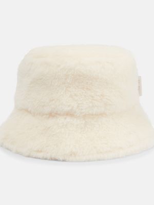 Vlněný klobouk z alpaky Max Mara bílý
