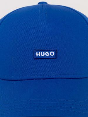 Czapka z daszkiem bawełniana Hugo Blue niebieska