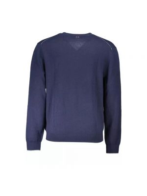 Sweter wełniany Napapijri niebieski