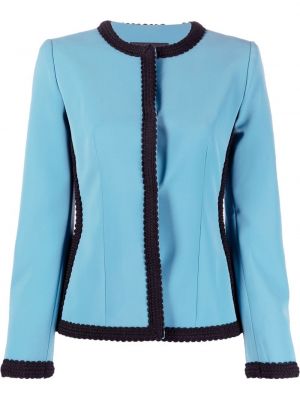 Brodert lang blazer Boutique Moschino blå