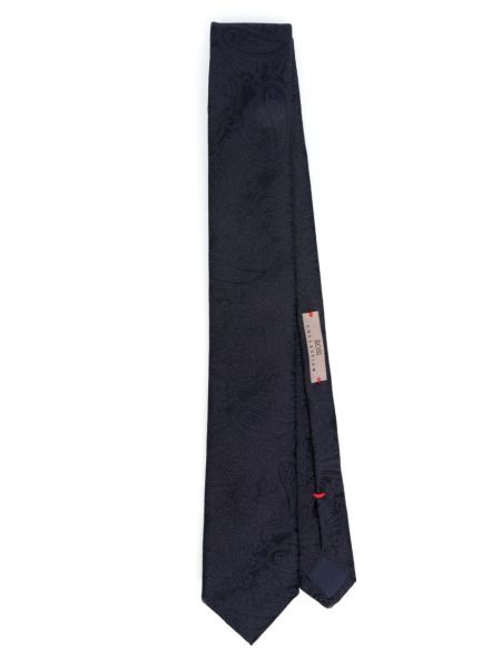 Копринена вратовръзка с пейсли десен Lady Anne синьо