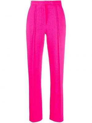 Μάλλινο παντελόνι με ίσιο πόδι Styland ροζ