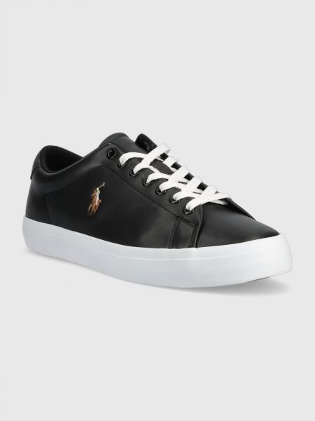 Sneakersy skórzane Polo Ralph Lauren czarne