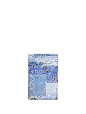 Kožená peněženka s potiskem s paisley potiskem Giuseppe Zanotti