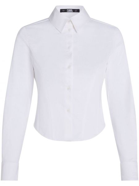Риза slim Karl Lagerfeld бяло