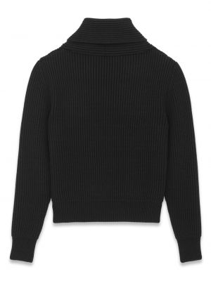 Vlněný svetr Saint Laurent černý