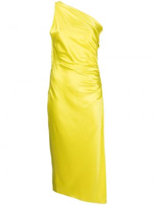 Sukienka z jedwabiu Michelle Mason, żółty