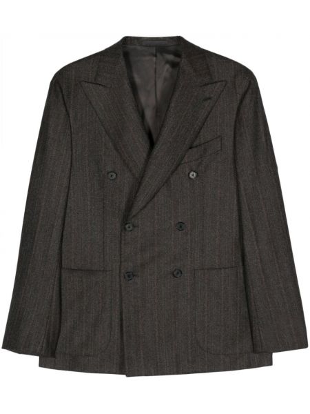 Woll langer blazer Caruso braun