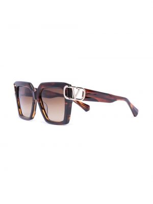 Oversized sluneční brýle Valentino Eyewear hnědé