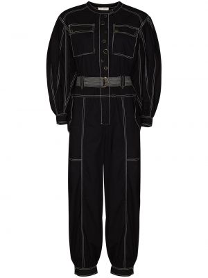 Bomull lang jumpsuit Ulla Johnson svart