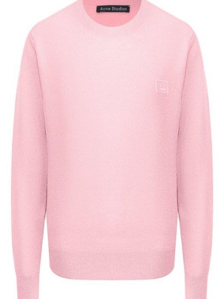 Шерстяной пуловер Acne Studios, розовый