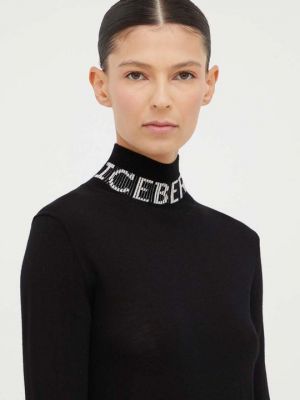 Шерстяной свитер Iceberg черный