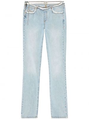 Straight leg jeans a vita bassa Diesel blu
