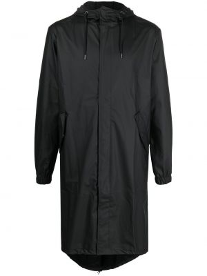 Kabát na zip s kapucí Rains černý