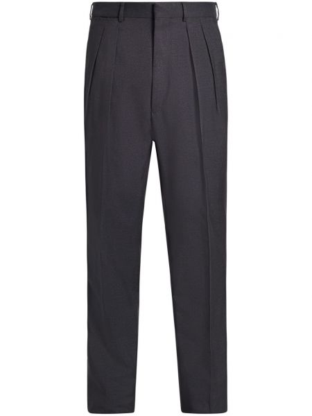 Pantaloni de mătase plisate Tom Ford negru