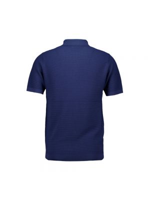 Poloshirt mit geknöpfter Genti blau