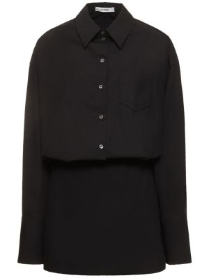 Mini vestido de algodón Interior negro