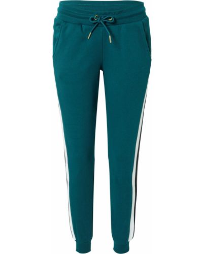 Urban Classics Pantaloni  verde smarald / alb / negru