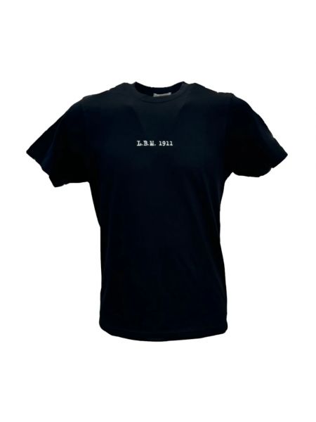 Casual t-shirt aus baumwoll L.b.m. 1911 schwarz