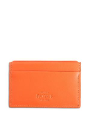 Кожаный кошелек слим Royce New York оранжевый