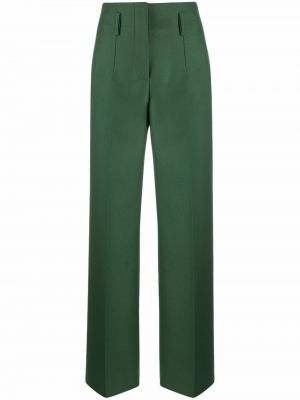 Pantalones de cintura alta Alberta Ferretti verde