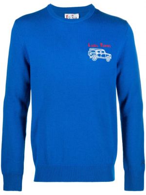 Pletený svetr s výšivkou Mc2 Saint Barth modrý