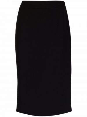 Falda midi de cintura alta Emporio Armani negro
