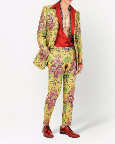 Žakardinis kostiumas Dolce & Gabbana geltona