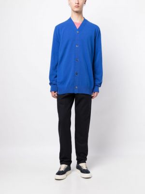 Vlněné rovné kalhoty Comme Des Garçons Shirt modré