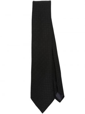 Вълнена вратовръзка бродирана Gabriele Pasini черно