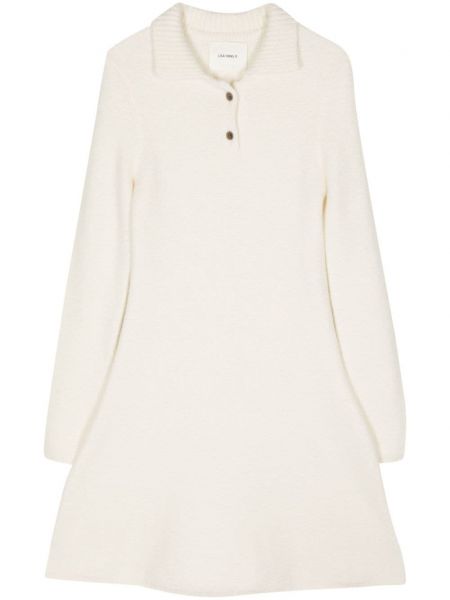 Pletené mini šaty Lisa Yang bílé