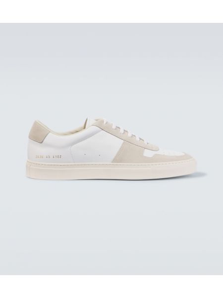 Deri süet sneaker Common Projects beyaz