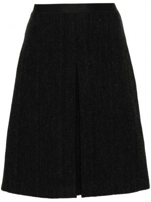 Tvídové midi sukně Miu Miu Pre-owned černé