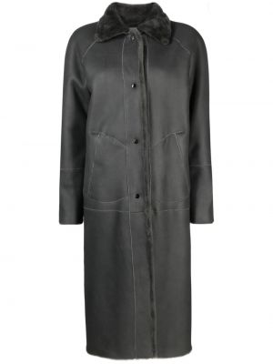 Kabát s knoflíky Inès & Maréchal šedý