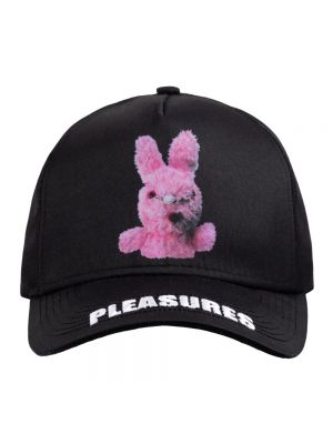 Czarna czapka z daszkiem z nadrukiem Pleasures