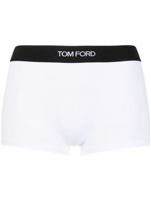 Haftowane szorty Tom Ford białe