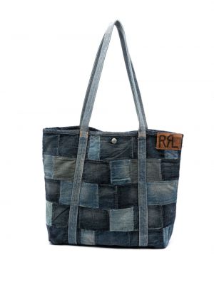 Nákupná taška Ralph Lauren Rrl modrá