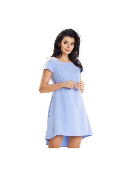 Sukienka mini asymetryczna Awama niebieska