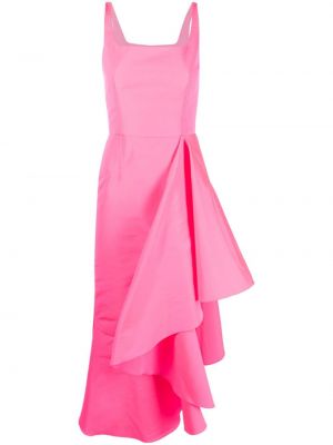 Asymetrické koktejlové šaty Alexander Mcqueen růžové