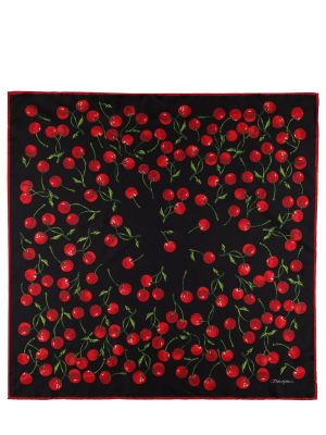 Pañuelo de seda con estampado Dolce & Gabbana negro