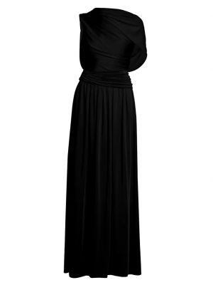 Длинное платье с драпировкой Altuzarra черное