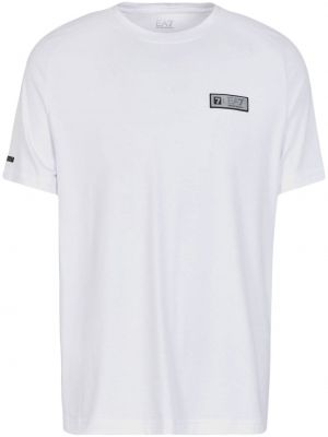Kokvilnas t-krekls Ea7 Emporio Armani balts