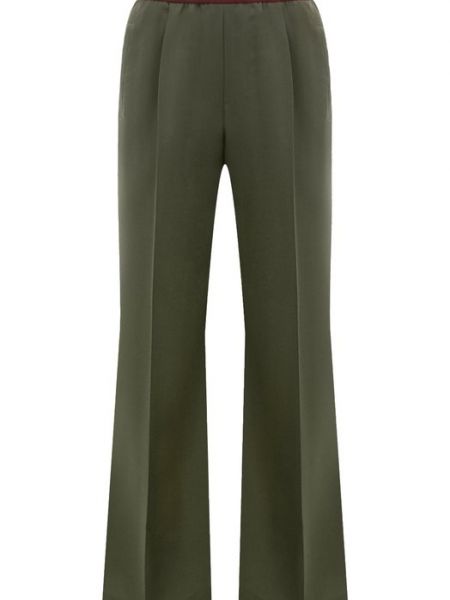 Зеленые шерстяные брюки Marni