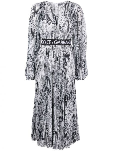 Plissert dress Dolce & Gabbana hvit