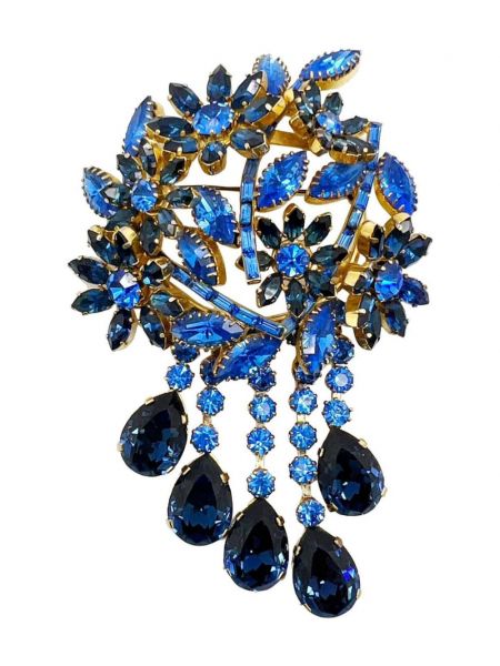 Brosche mit kristallen Jennifer Gibson Jewellery