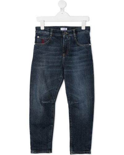 Jeans for piger Brunello Cucinelli Kids blå