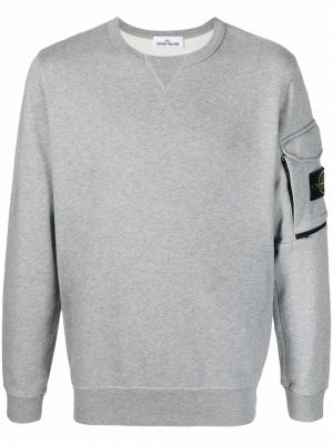 Rund hals sweatshirt Stone Island grå