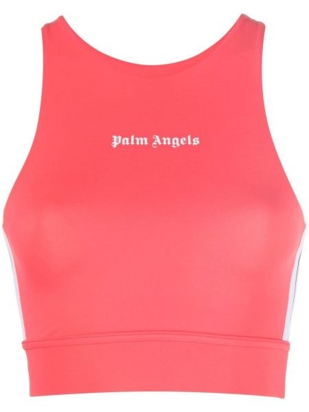 Top con stampa Palm Angels rosa